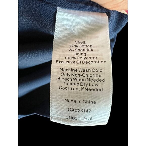 Talbots Skirt Womens Blue SIZE 6 Scalloped Hem WORK PROFESSIONAL CHURCH - Picture 6 of 7